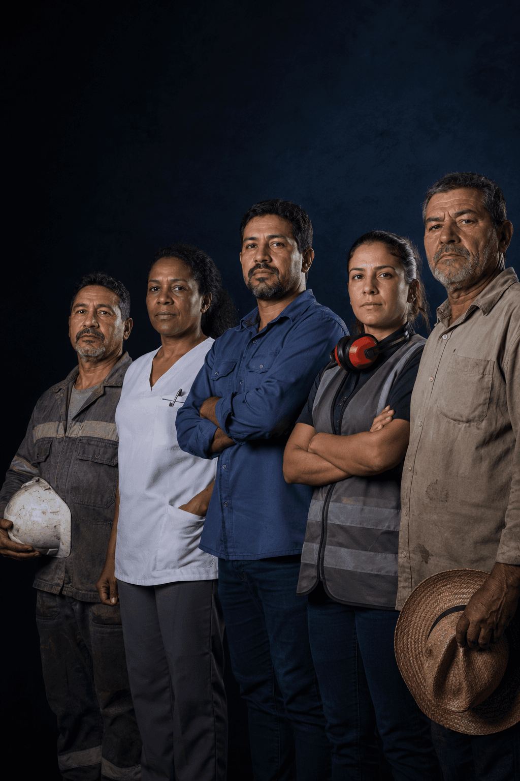 Trabalhadores brasileiros de diferentes setores — imagem ilustrativa